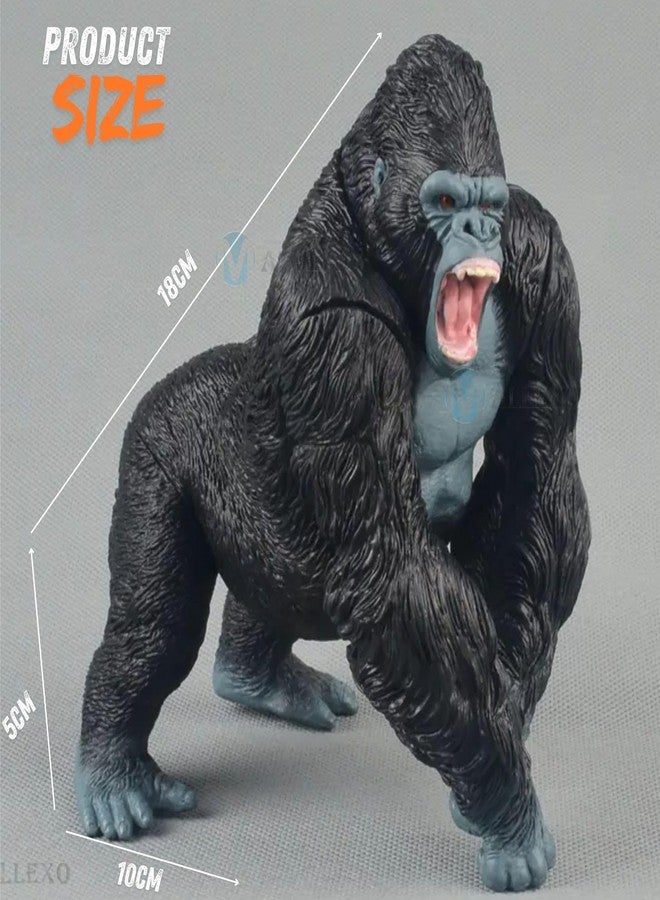 Mallexo مجموعة ألعاب غوريلا ماليكسو كبيرة الحجم، قطعة واحدة، مجسم كينغ كونغ، لعبة حركة حيوانية للأطفال من الجنسين | وضع القتال، هياج، مجموعة ألعاب كونغ الشمبانزي الشهيرة | ألعاب قرد، عنصر زينة، هدايا عيد ميلاد - Image 4